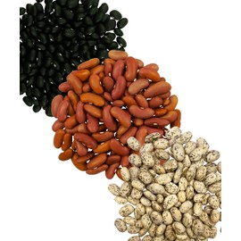 Triple Bean Pack: Black Beans, Pinto and Kidney Beans | 12 lbs (4 lbs each) | Washington State Farmed | Non-GMO | Kosher