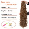 Vemet 8 Packs Faux Locs Soft Locs 36 Inch Crochet
