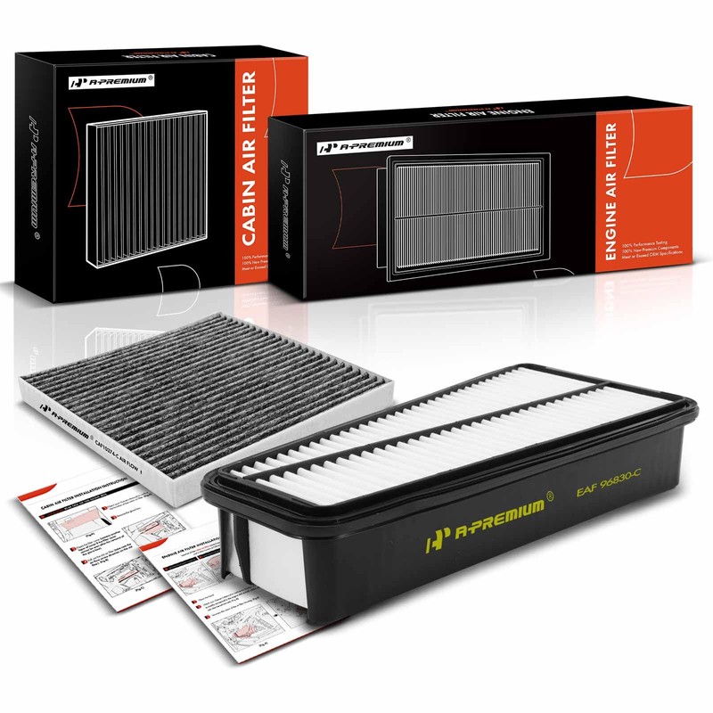 A-Premium 2-PC Engine & Cabin Air Filter with Activated Carbon