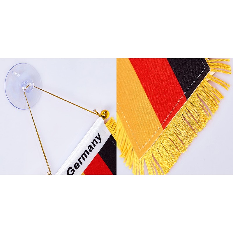 WXTWK 3 X 5 Inch Germany Flag German Window Hanging