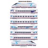 Amtrak Acela 8 individual Stickers Andy Fletcher