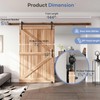 EaseLife 12 FT Sliding Barn Door Track and Handle Hardware