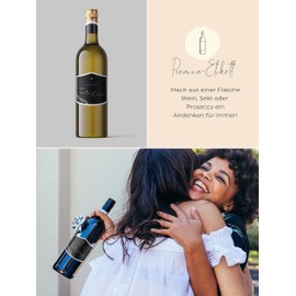 JoliCoon Bottle Label "Ihr werdet Tante & Unkel - Schwangerschaft verAnnounden" – 9.3 x 7.8 cm