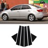 6pcs Window Pillar Post Trim Anti Scratch Glossy Black B