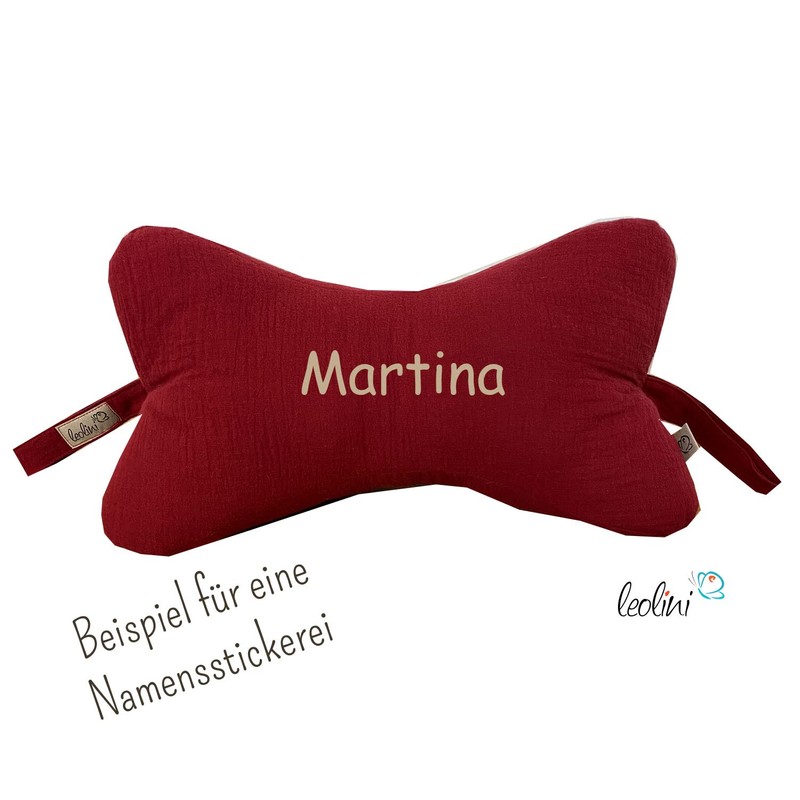 Reading Bone Ergonomic Neck Pillow Made of Muslin Various Colours