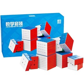 Cuberspeed Moyu MFJS WCA 2-7 Set Speed Cube Gift Box Magic Cube Bundle Collection Cube 2x2 3x3 4x4 5x5 6x6 7x7 Speed Cube stickerless Toys for Kids & Adults