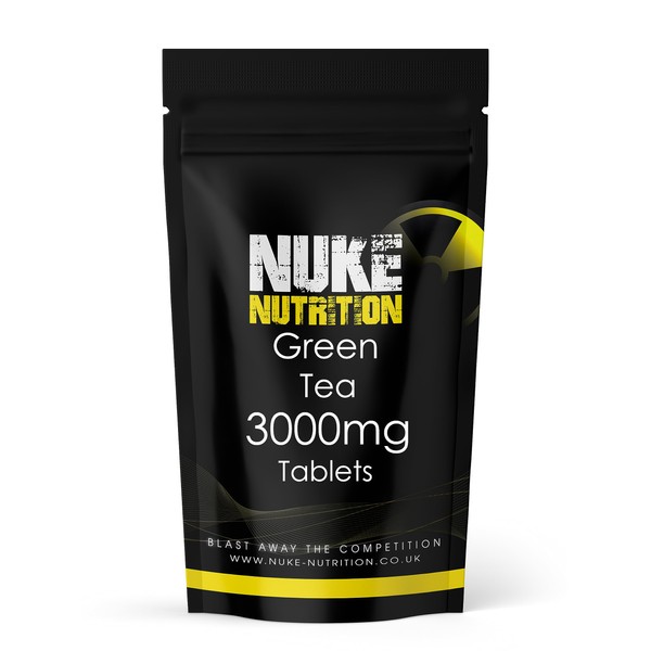 Nuke Nutrition Green Tea Extract - 120 Tablets - High Strength Green Tea Extract - Easy Swallow Green Tea Supplement Pills for Detox - Green Tea Herbal Supplements High in Antioxidants & Polyphenols