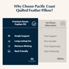 Pacific Coast Bed Pillows for Side and Back Sleepers, Feather