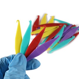 20P Braces Rubber Band Tool Dental Elastic Placers Disposable Plastic Orthodontic Placers