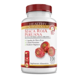 Maca Roja Pura Orgánica Premium 100 Capsulas 500mg Sabor Natural