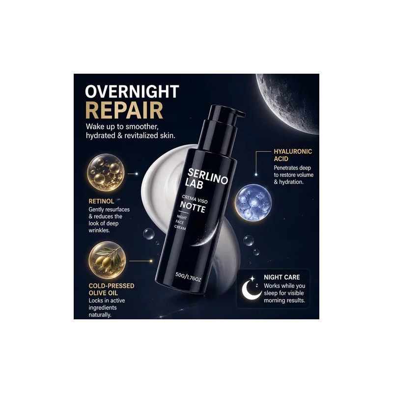1pcsserlino Lab For Men Crema Facial Noche