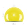 MiniSun | Mini Retro Gloss Yellow Arco Style Dome Ceiling