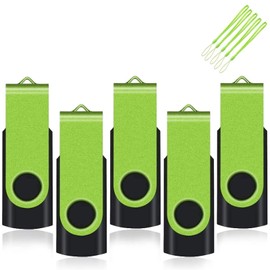 EASTBULL USB Stick 64 GB Pack of 5 Memory Stick 2.0 USB Sticks Data Storage (64 GB, Green)