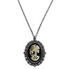 Victorian Vault Skeleton Skull Cameo Steampunk Gothic Pendant Necklace on