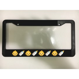 Baby Bottle JDM Newborn Infant Drift Japan Nino Black License Plate Frame NEW