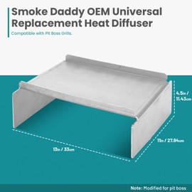 Smoke Daddy OEM Heavy Duty 10 Gauge Heat Diffuser for PIT BOSS Grills Smokers - Modified for Pit Boss