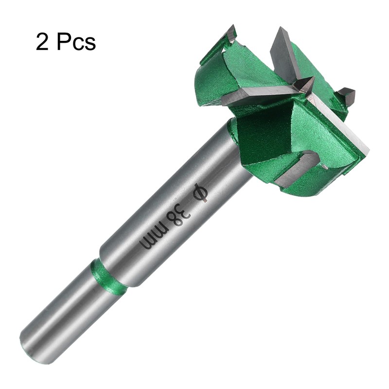 sourcing map 2pcs Forstner Drill Bits 1-1/2" (38mm) Carbide Upgraded