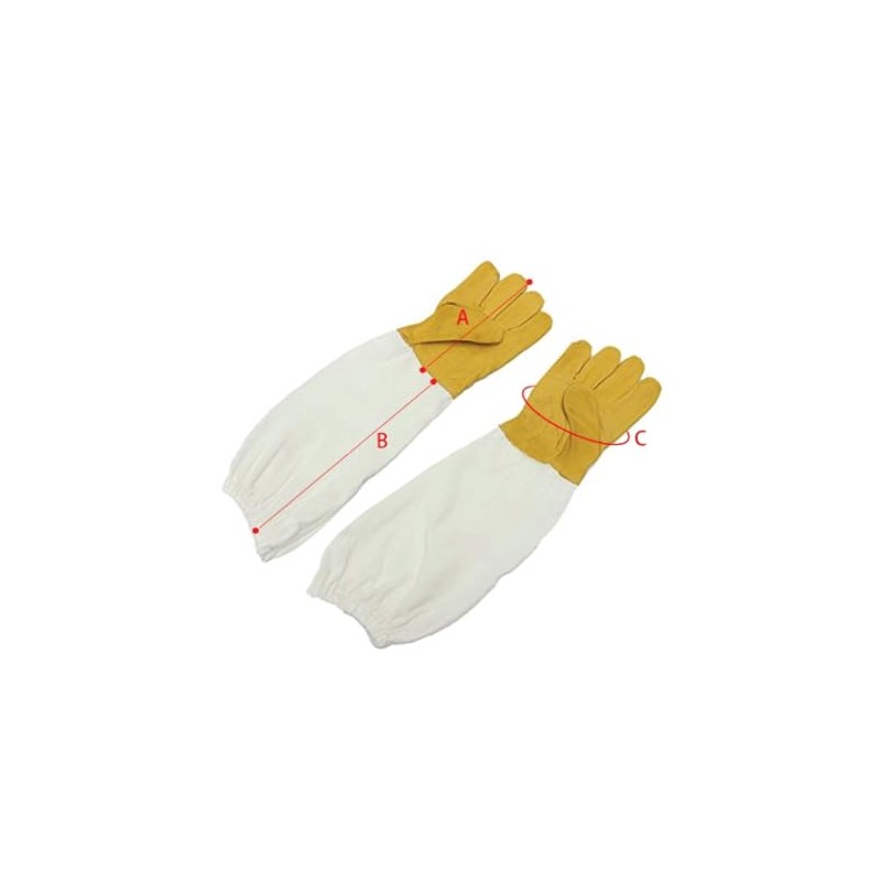 Beekeeper Gloves Leather Lambskin Long Bee Hive Beehive Protective Beekeeping