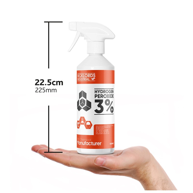 McKLords Hydrogen Peroxide 3%, 500ml, Natural