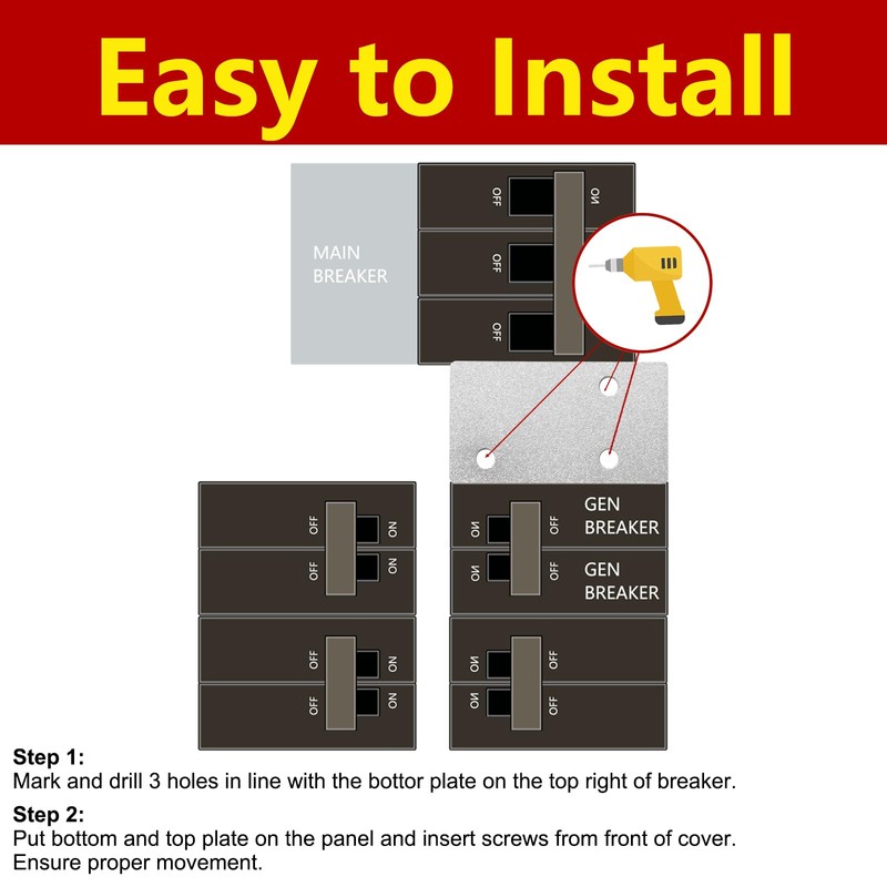 Generator Interlock Kit Compatible with General Electric GE 150 or