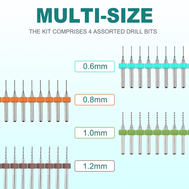 DAOKAI Micro Drill Bit, PCB Drill Bit, Extra Fine Micro