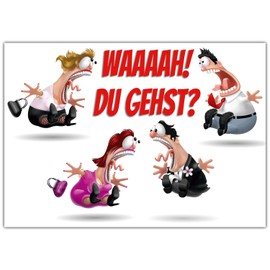 Breitenwerk A4 XXL Leaving Card with Envelope - Elegant and Funny Folding Card for Colleagues, Retirement, Maternity leave, New job