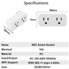 QIACHIP 16A WiFi Dual Smart Socket Outlet Plug 2 pack,Ewelink