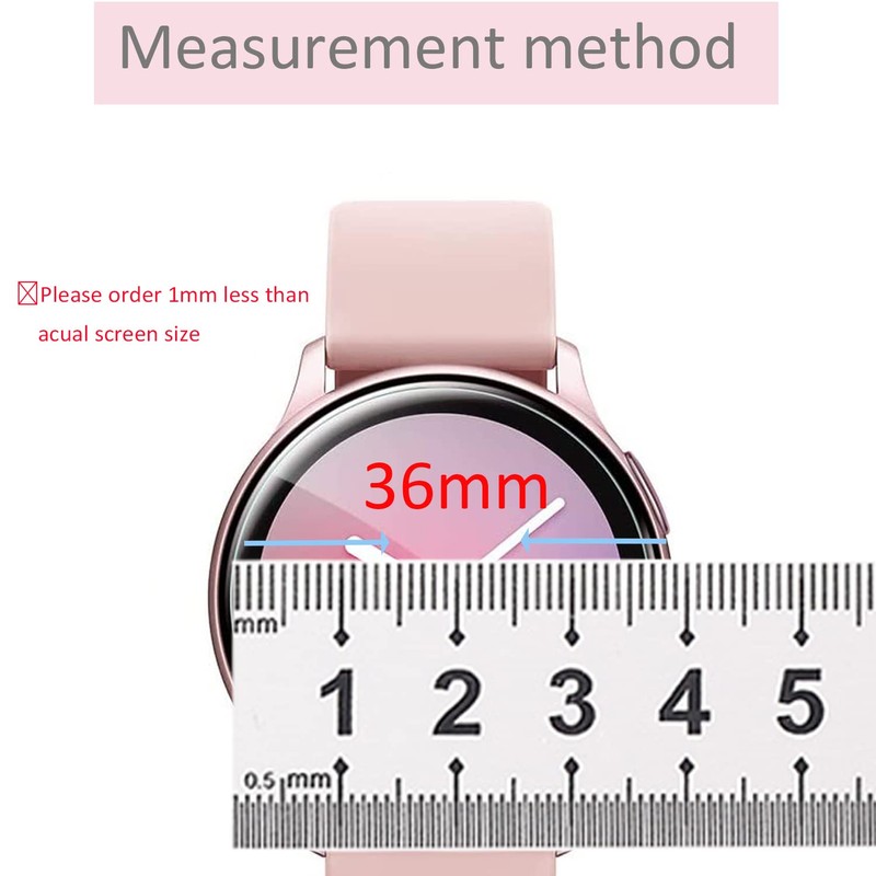 Blueshaweu Universal Round Watch Screen Protector, [Pack of 6] HD