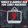 MuscleForge® Single-Handle Attachment for Lat Pull, Cable Pull, Non-Slip D-Handle