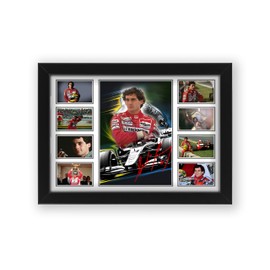 Ayrton Senna Limited Edition Signed Print F1 Racer Motorsport Memorabilia - Unique Gift for Fans Collectible Artwork Unframed A4 (30x21cm)