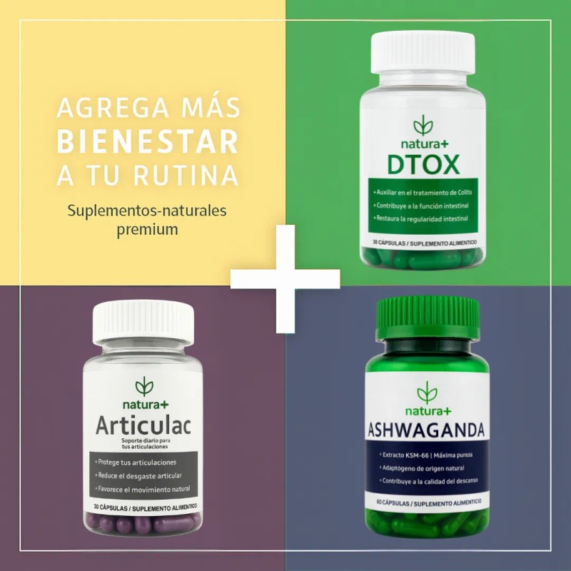 Natura+ Curcuma Suplemento Natural Sin Sabor