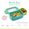 melii Bento Box With Removable Divider, Blue Mint Lime, 30