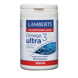 Lamberts Omega 3 Ultra - Aceite de pescado puro 1300 mg - 60 cápsulas                                                                                 