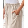 LILLUSORY Linen Wide Leg Pants Womens Palazzo Flowy Beach Vacation
