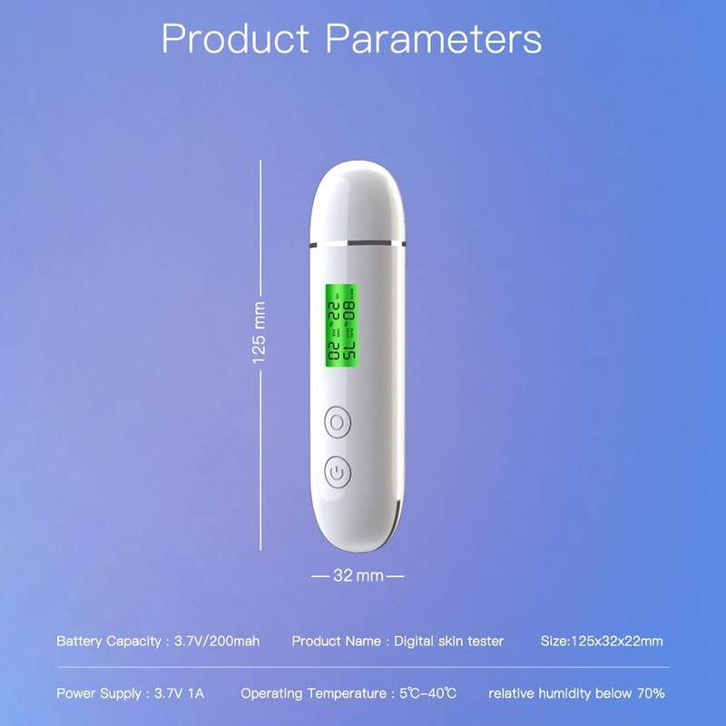 Aribrnten Skin Water Cheek Elastic Skin Age Test Meter Face