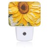Uiaoiais Sunflower Oil Painting Night Light Plug into Wall, Sunflower