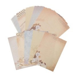 Ciieeo Cute Vintage Stationery Paper 5 Pack Letter Writing Sets A4 Size Ink Jet Printable Smooth Writing Surface Random Style