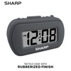 Sharp Digital Alarm Clock – Tactile Plastic Case with Soft