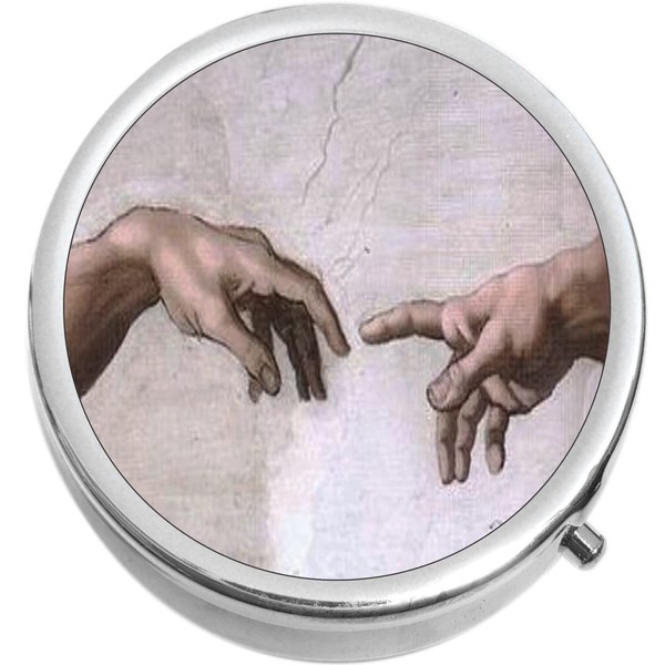 The Creation of Adam by Michelangelo Medicine Pill Box
