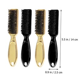 Baluue 4pcs Mens Hair Brush for Men's Beard and Hair Cleaning Boar Bristle Brush Hanging Hole