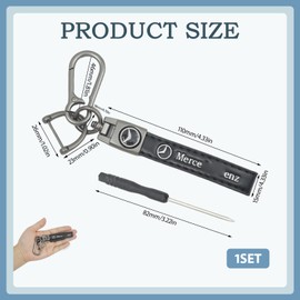 Leather Keyring with Number Plate Logo, Modern Car Key Fob, Rustproof Seat Key Fob Men, Elegance Pendant for Car Keys for Men and Women Gift Idea