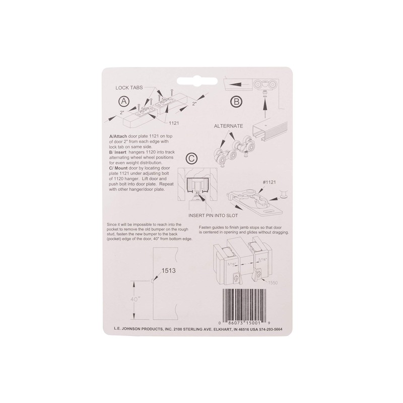Johnson Hardware 1500 Replacement Hardware Kit
