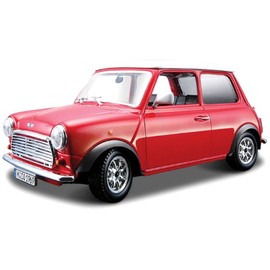 1969 Mini Cooper Red Diecast Model With White Roof 1/32 Scale From Bburago