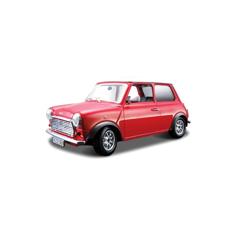 1969 Mini Cooper Red Diecast Model With White Roof 1/32