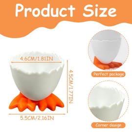 IKOPFLN Pack of 6 Egg Cups Egg Cups Funny Egg Cups Easter Gifts Egg Stand Easter Gift