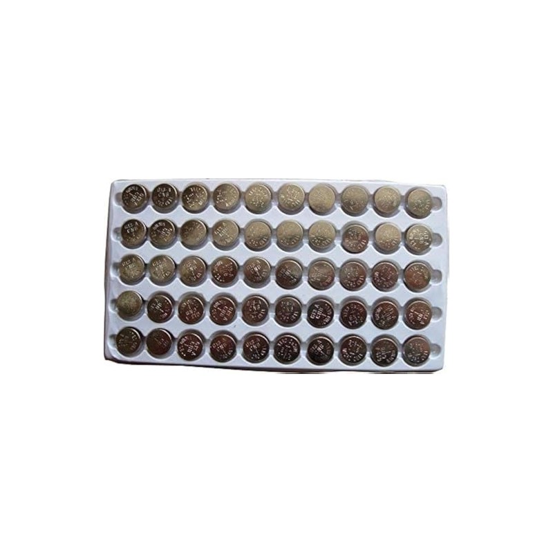 New 50PCS AG10 LR1130 389 LR54 Button Cell Batteries Tray