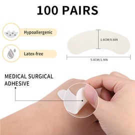 Miuffue 100 PCS Foam Eye Pads for Lash Extensions, Under Eye Pads for Eyelash Extensions, Micro-foam Lash Patches Lint Free, Stick Well, No Tape Needed, Hypoallergenic