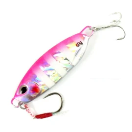 Bakutsuri Metal Jig, Zigginger-Z Dragger Wide, 1.4 oz (40 g), Luminous Magume Pink; Swallowing Caution! The definitive version of the Super Micro Jig!