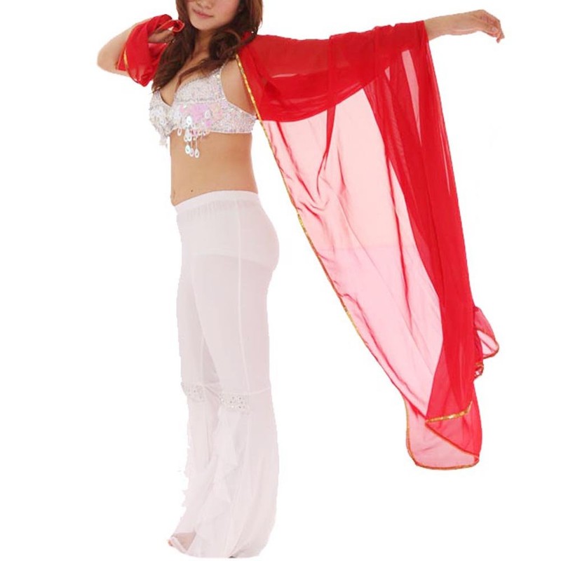 BellyLady Stunning Handmade Chiffon Belly Dance Veil, For Practice-Black