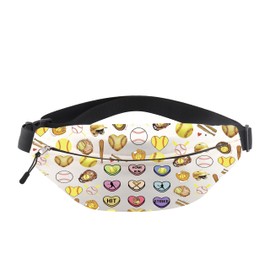 VAMSII Softball Gifts for Women Man Softball Lovers Waist Crossbody Bags Ball Coach Players Gifts (CASoftballWaist)